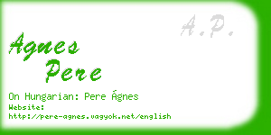 agnes pere business card