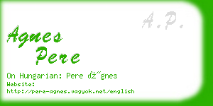 agnes pere business card